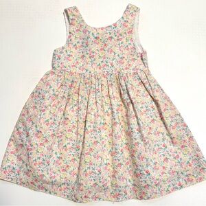 The Oaks Apparel Company Girls Floral Bow Back Sleeveless Preppy Spring Dress 2T